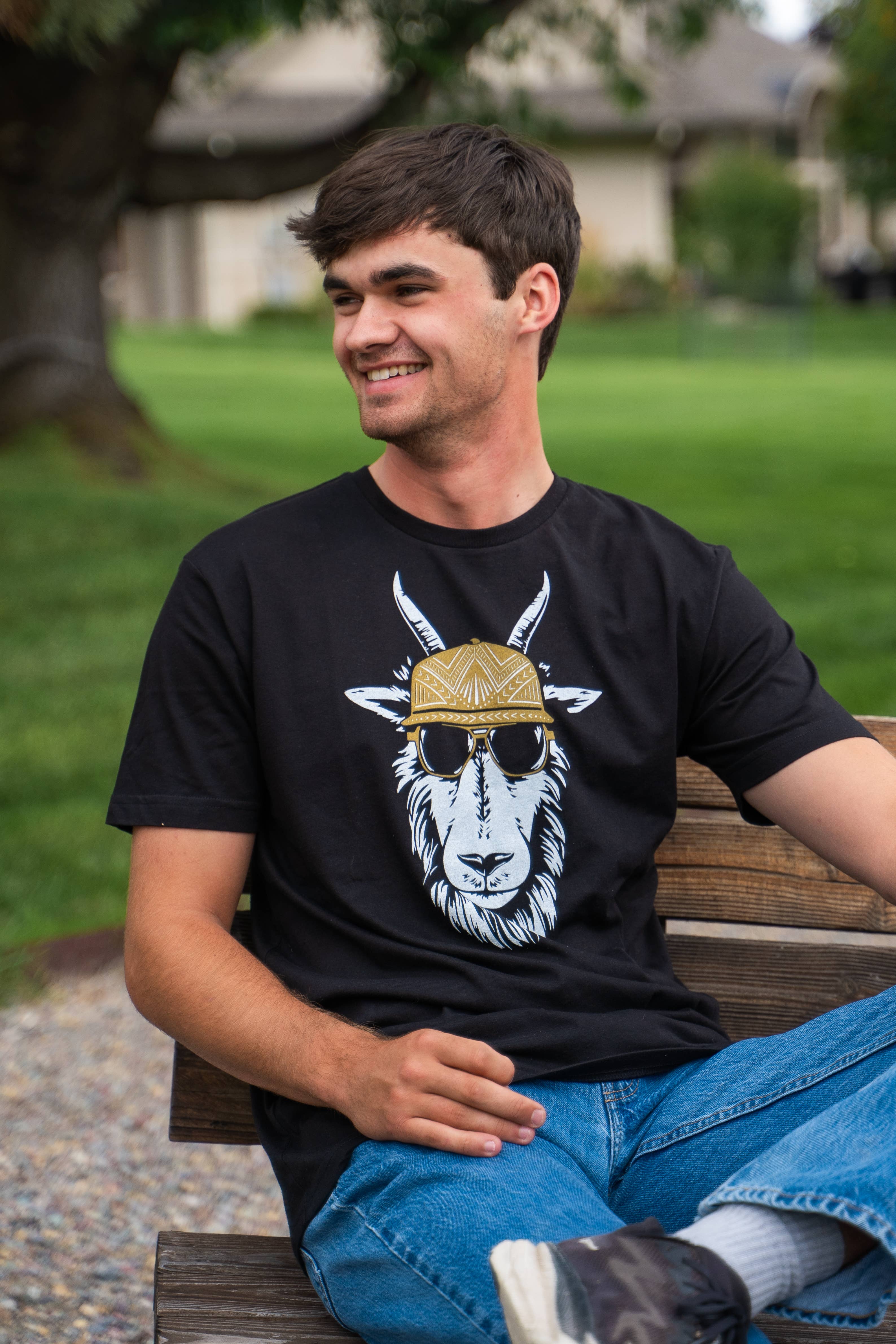 The Montana Scene - Wholesale Screen Printed T-Shirt - Unisex - Oi Billy Unisex Tee - Black