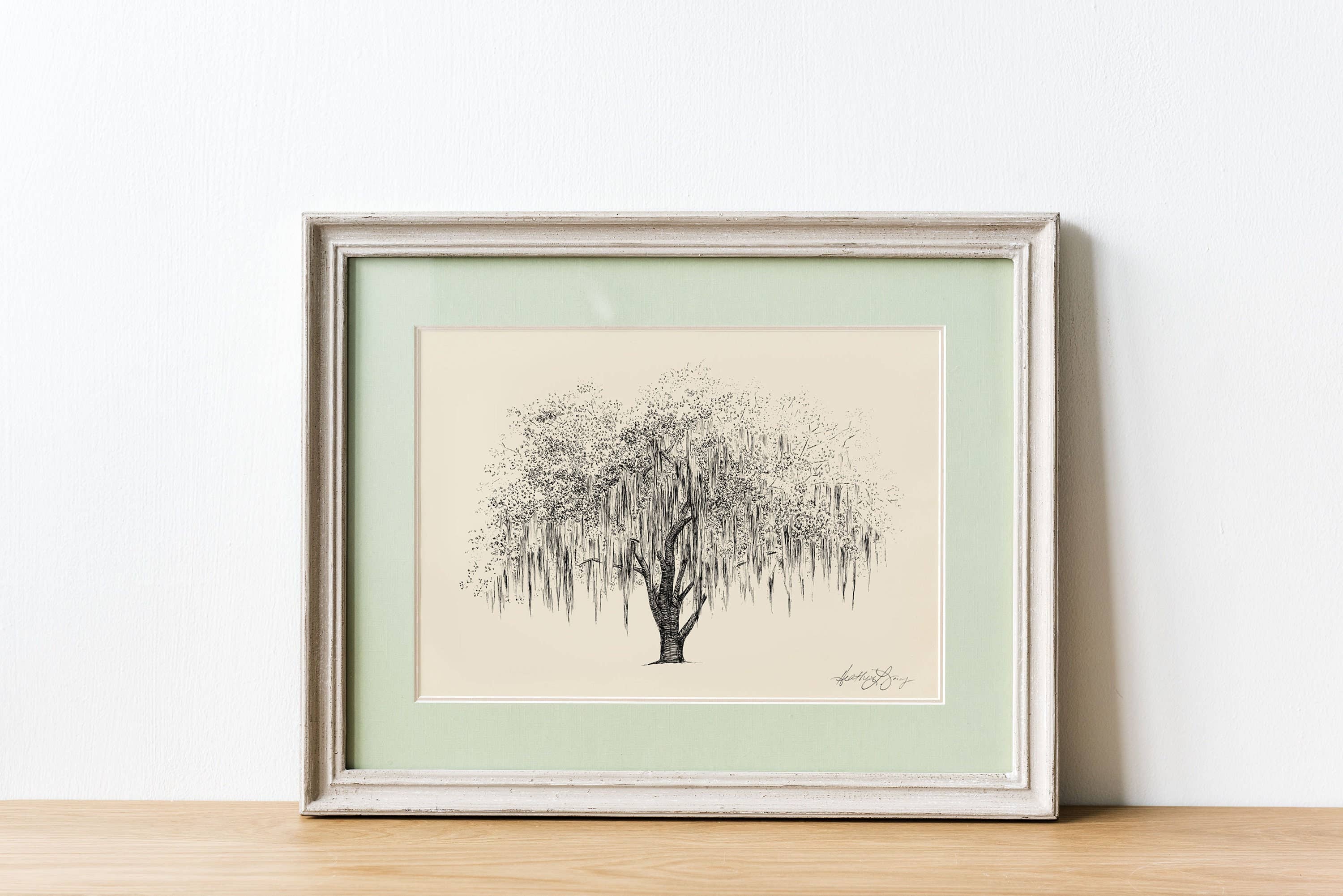 Fly Young Studio - Wholesale Art Print - Hunter Oak Tree - Southern Live Oak Tree Signed Art Print0