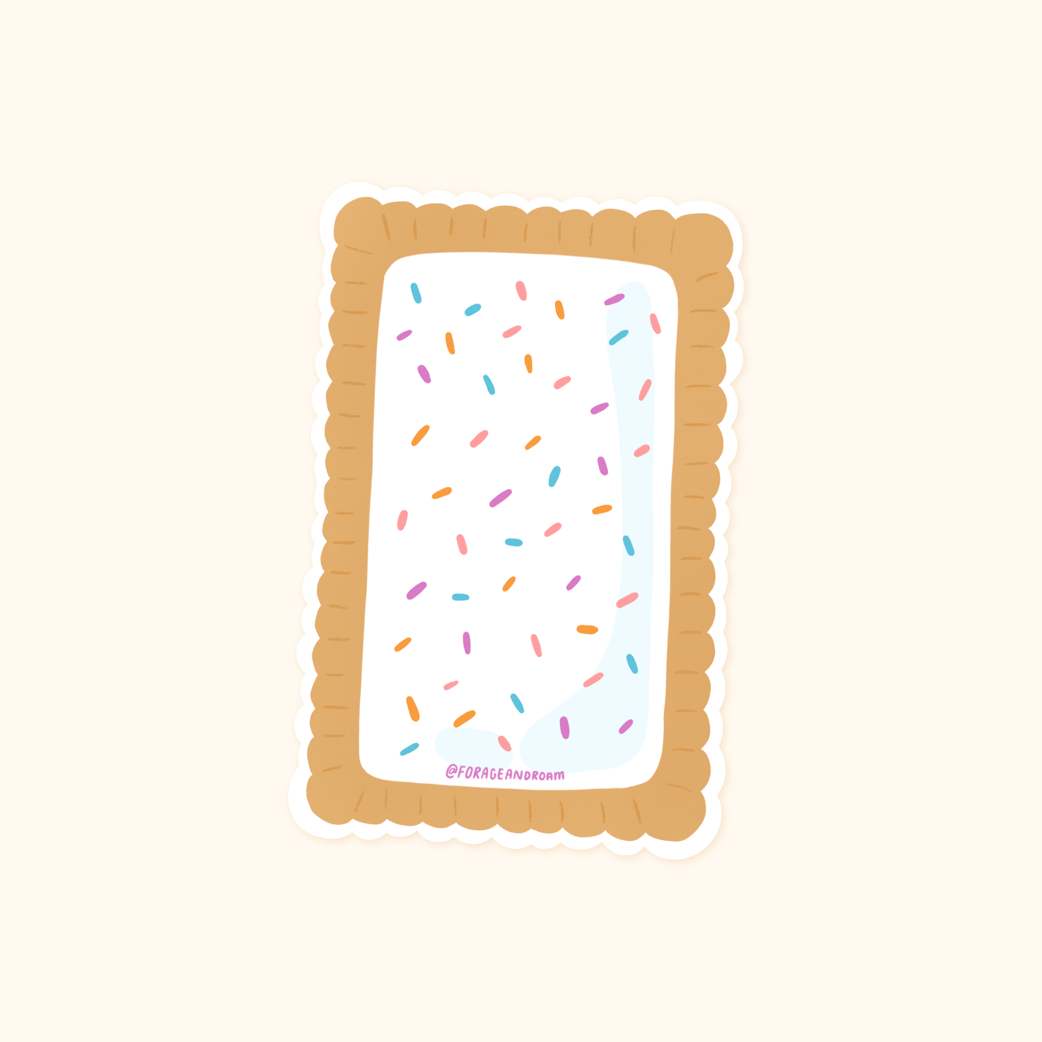 Forage and Roam Design Co., LLC - Wholesale Sticker - Poptart Sticker1