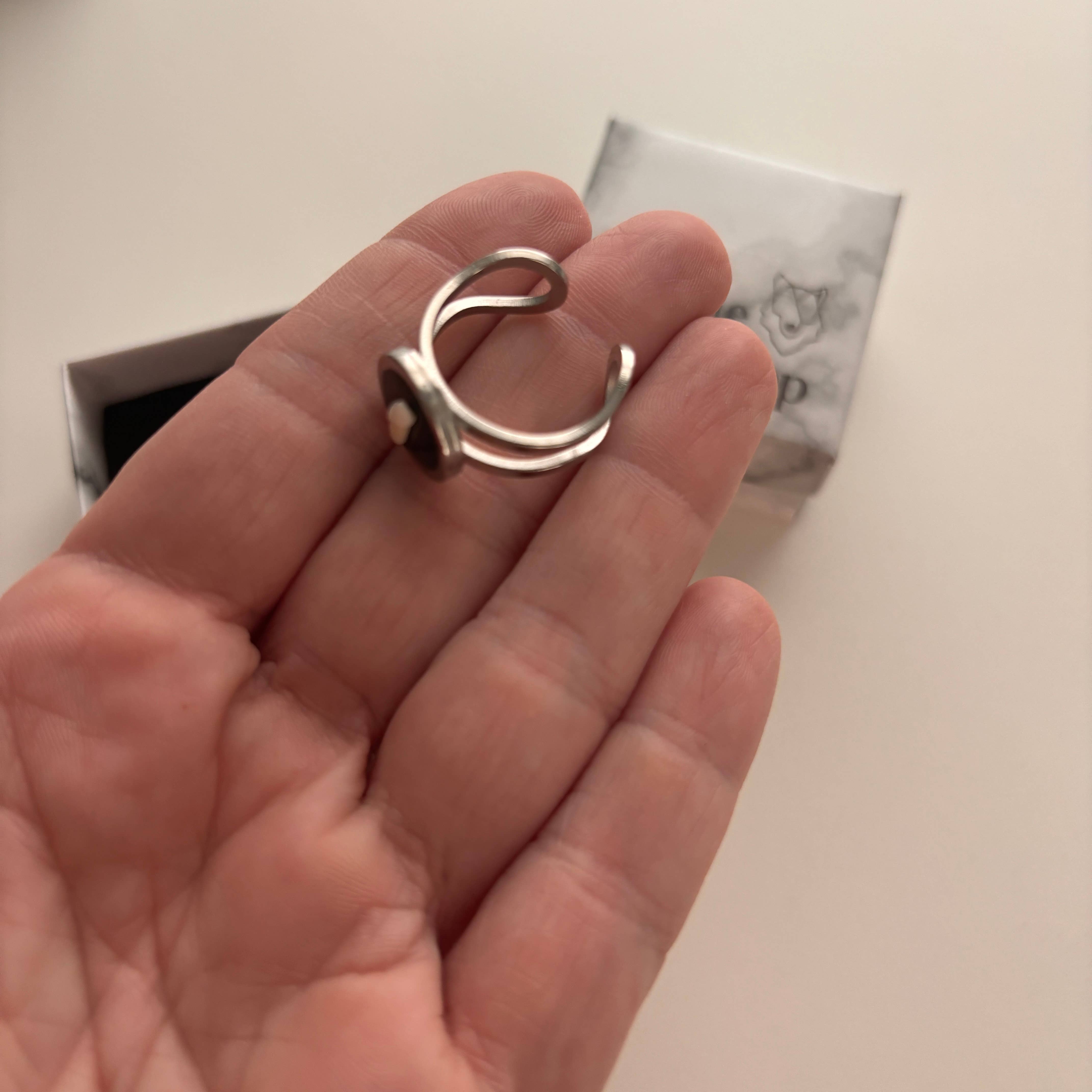 The Wolfshop - Wholesale Cocktail/Statement Ring - Oddity Ring - Tiny Raccoon Toe Bone4