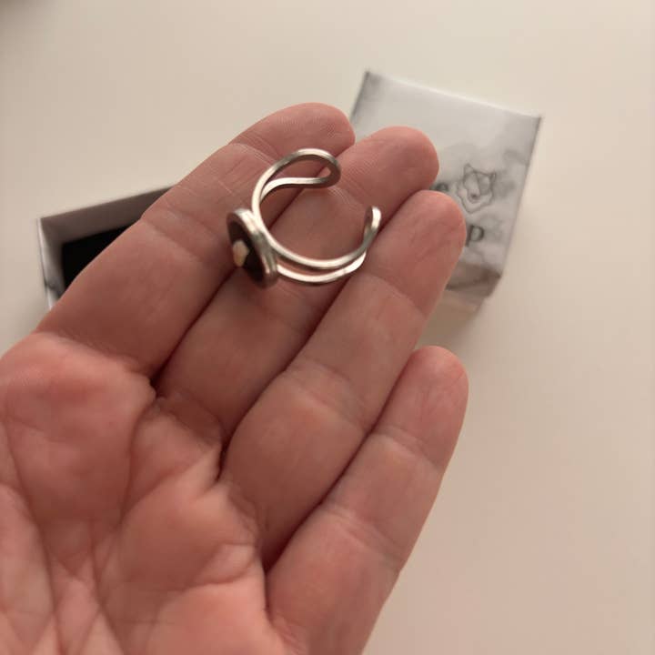 The Wolfshop - Wholesale Cocktail/Statement Ring - Oddity Ring - Tiny Raccoon Toe Bone4