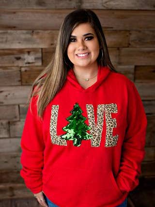 LOVE Juletræ Pullover/Hættetrøje for engroshandel hos Sew Fancy Designs