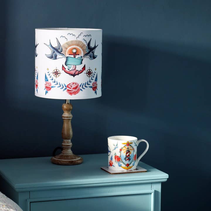 Cream Cornwall - Wholesale Lamp Shade - Swallow's & Anchor Lampshade