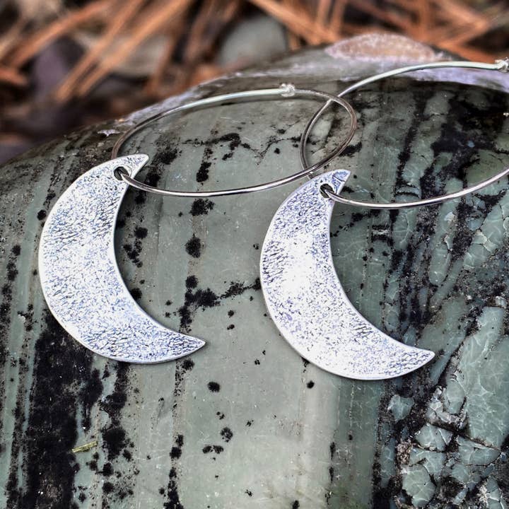 Daphne Lorna - Wholesale Dangle Earrings - Crescent Moon Hoop Earrings7