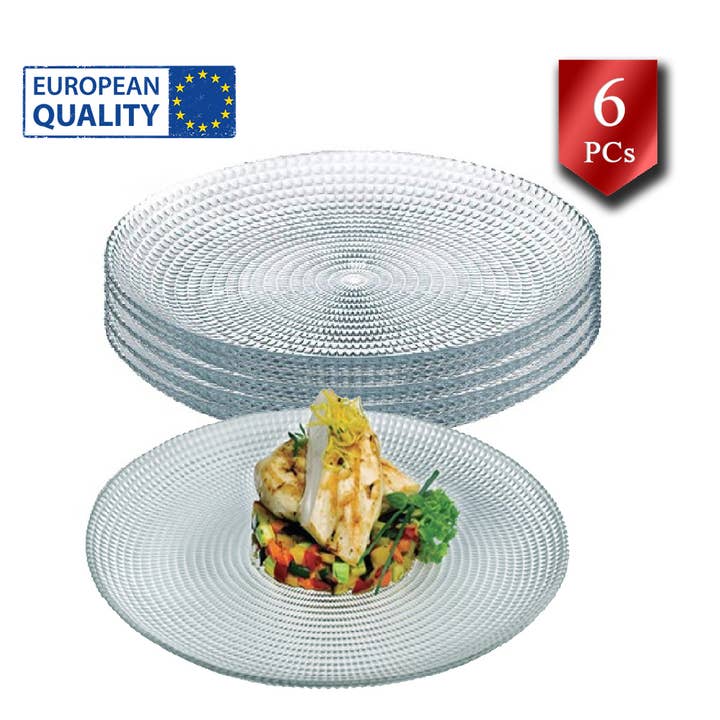 Conjunto de 6 Pratos de Vidro Redondos para Sobremesa por atacado de Hakan