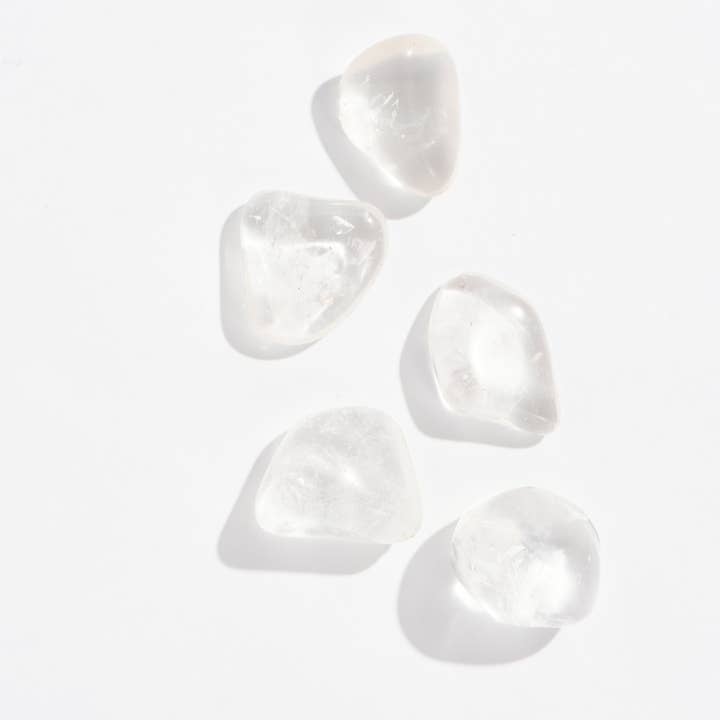 Mini Tumbled Clear Quartz Crystals - 36 pcs, .5" for wholesale by GeoCentral