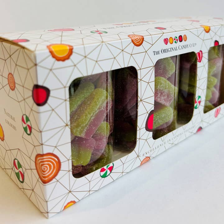 Natural Candy Watermelon Slices Vegan Giftbox 660g for wholesale by The Original Candy Company