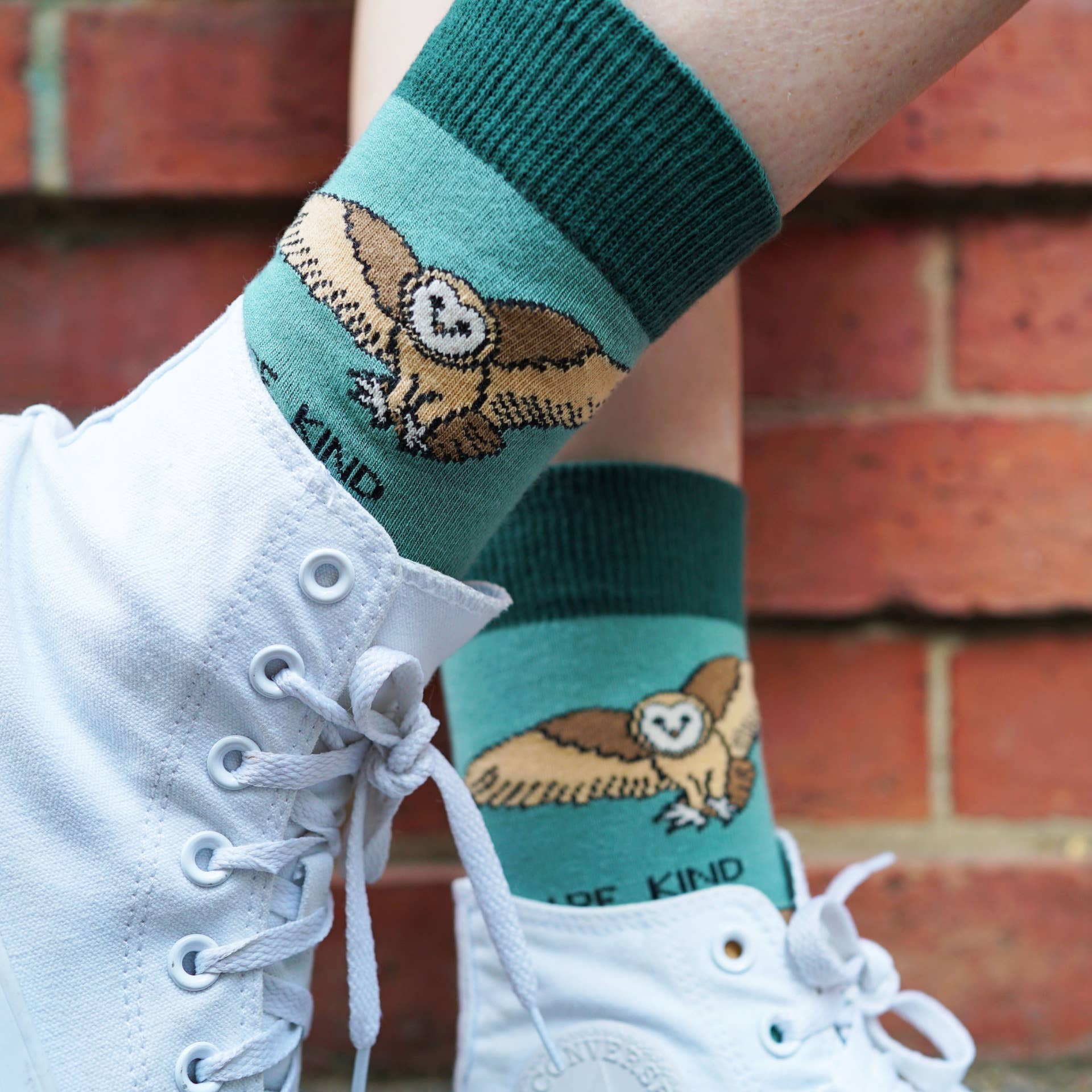 Bare Kind Socks – wholesale Socks – Unisex – Barn Owl Socks | Bamboo Socks | Green Socks | Farm Socks7