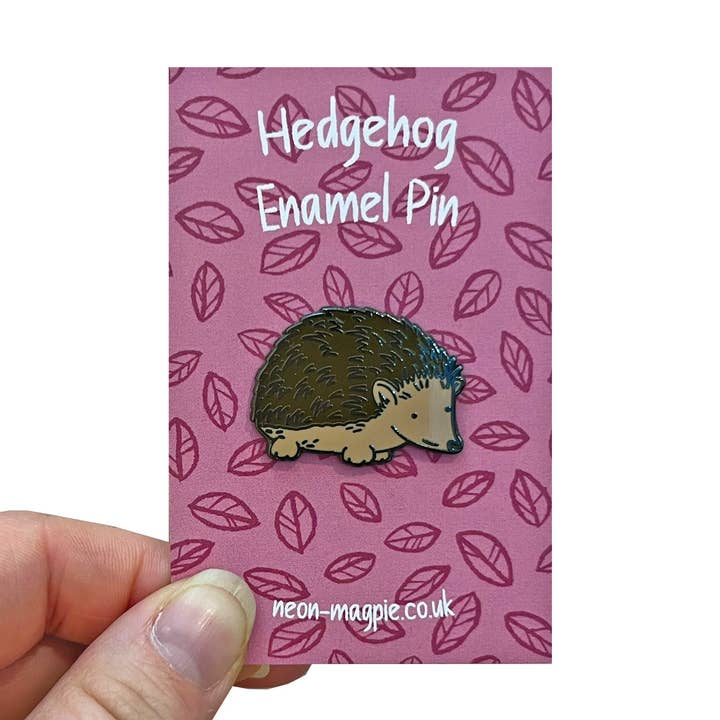 Hedgehog Enamel Pin for wholesale by Neon Magpie