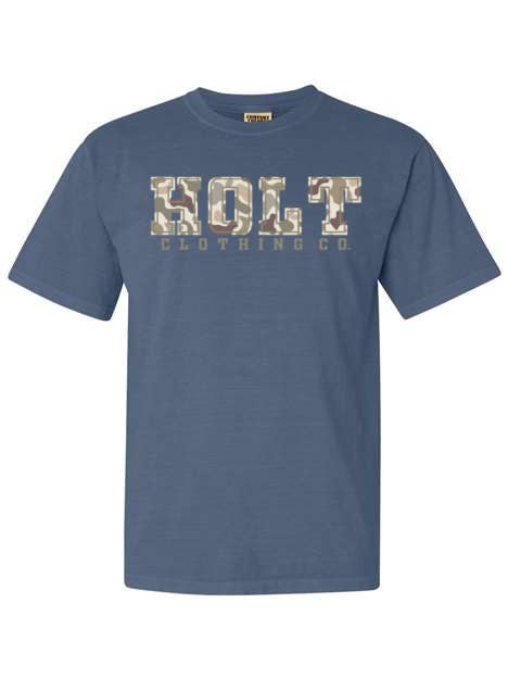 HCC duck camo pattern short sleeve for wholesale by Holt Clothing Company