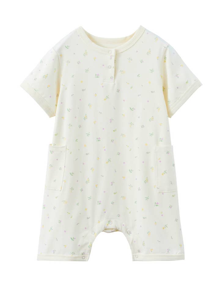 Baby Organic Bamboo Romper-Floral for wholesale by Norsu Organic