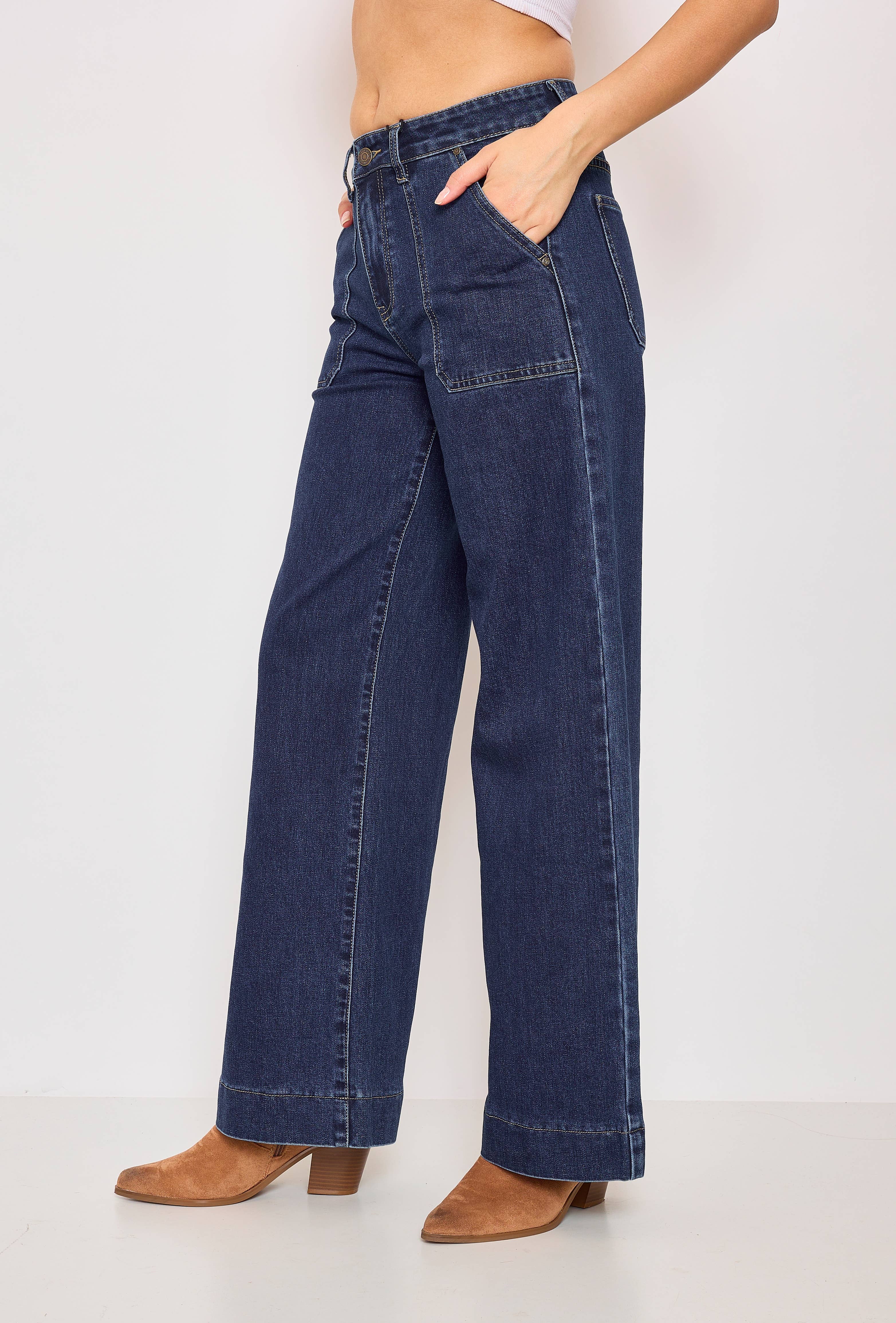 SUNNY STUDIO - Wholesale Jeans - Women's - Jean wide with pockets2