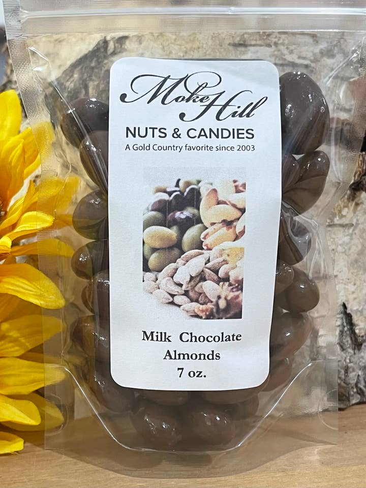 Milk Chocolate Almonds for wholesale by Moke Hill Nuts and Candies