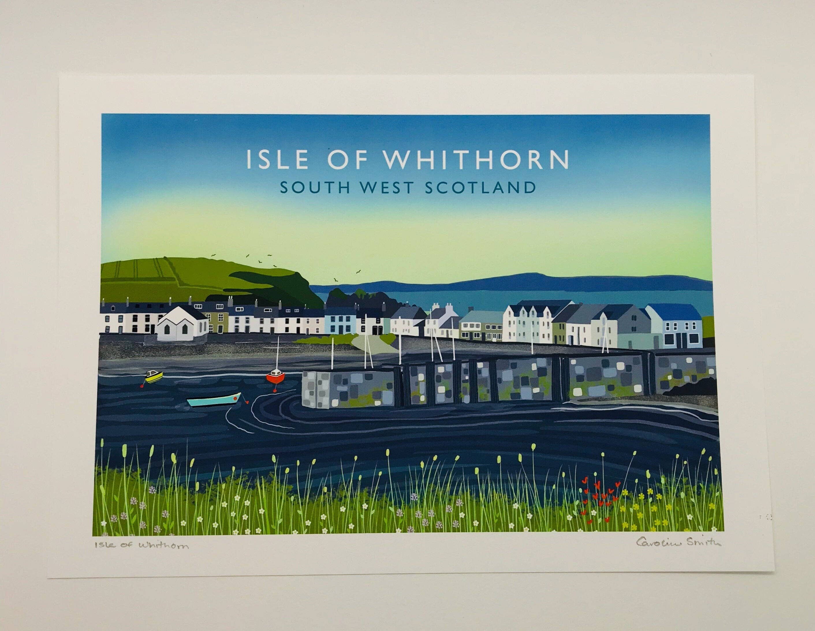Galloway Arts - Wholesale Art Print - Isle of Whithorn Scottish Travel Poster  | Scottish Landscape | Wall Art | Made in Scotland | Quality Giclee Art Print signed by the Artist7