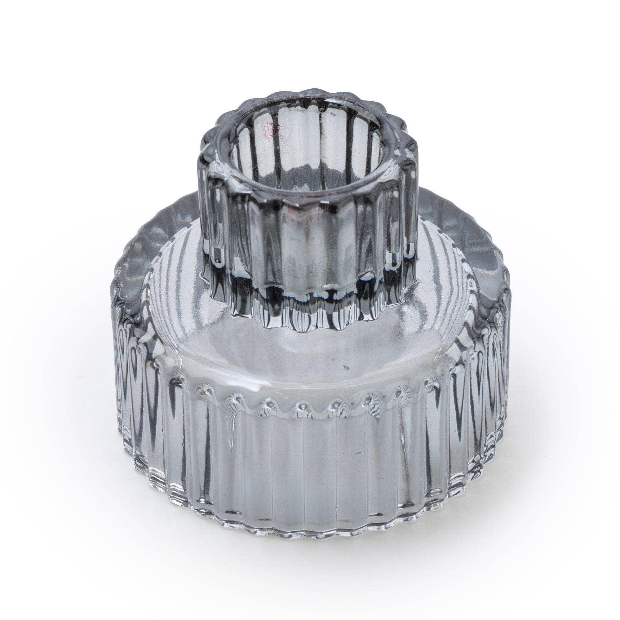 Candlelight Products Ltd – wholesale Candle holder – Smokey Black Double Ended Candleholder 6.5cm 6PK1