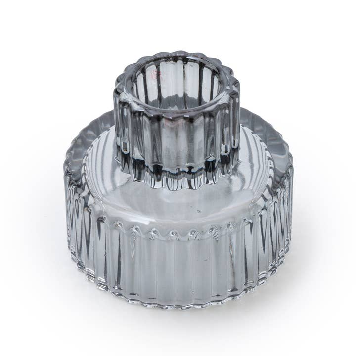 Candlelight Products Ltd – wholesale Candle holder – Smokey Black Double Ended Candleholder 6.5cm 6PK1