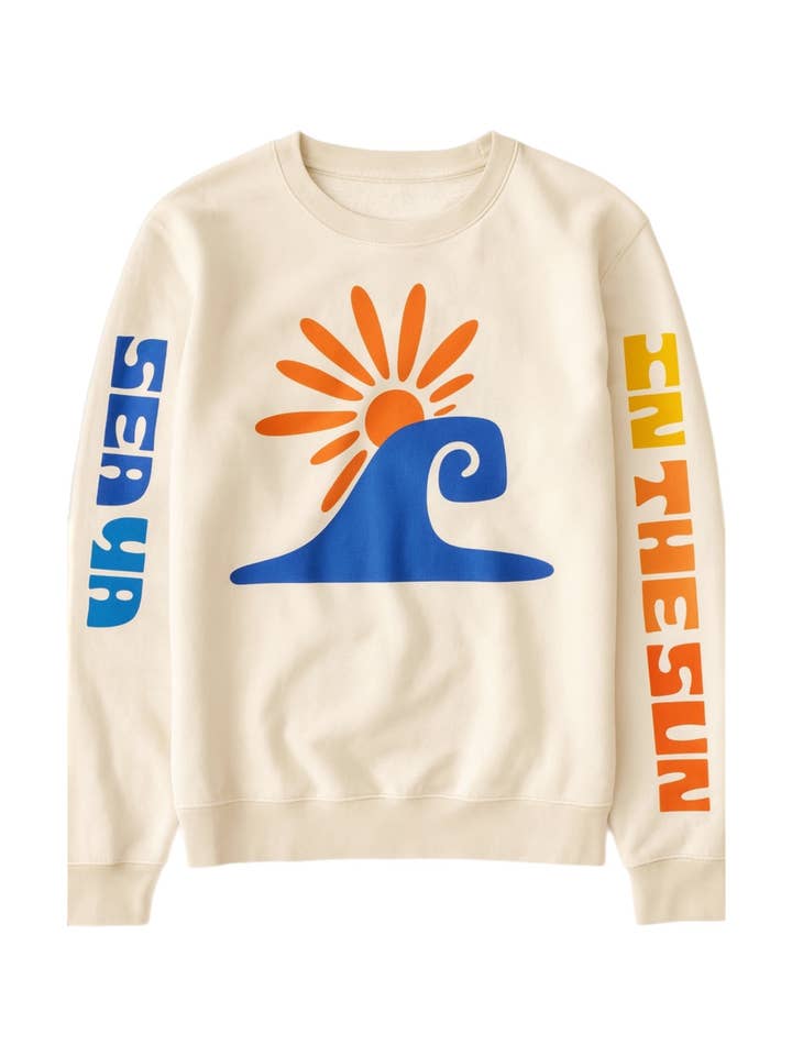 Zee Ya in de Zon Crewneck voor wholesale door Cabana Club California