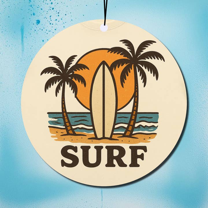 Surf - Décoration suspendue pour voiture 70 mm pour la vente par frostedgrey