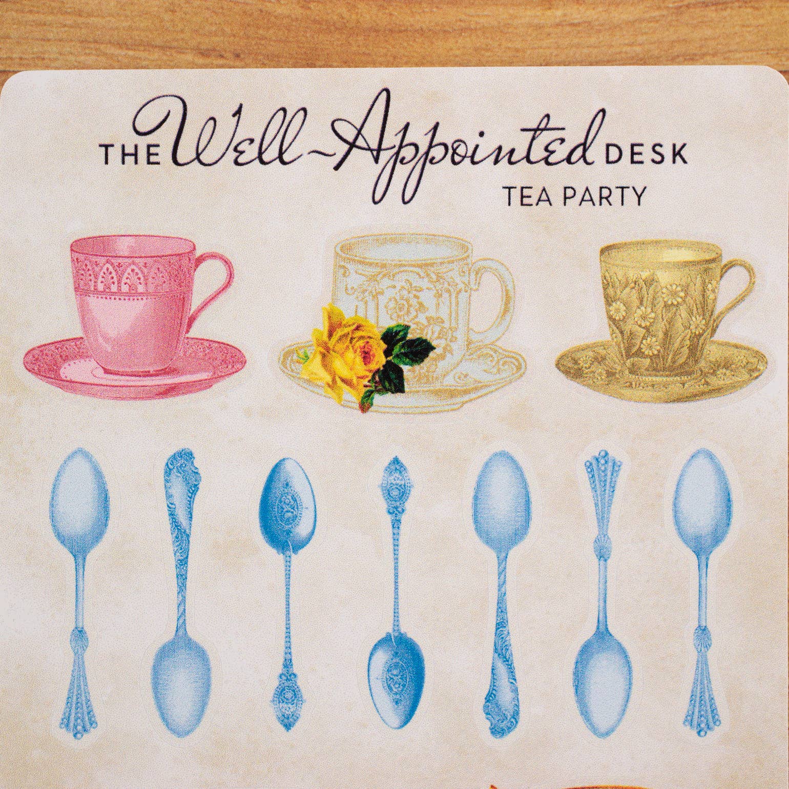 The Well-Appointed Desk - Venta al por mayor Pegatina - Hoja de Pegatinas de Fiesta del Té (24-009)2