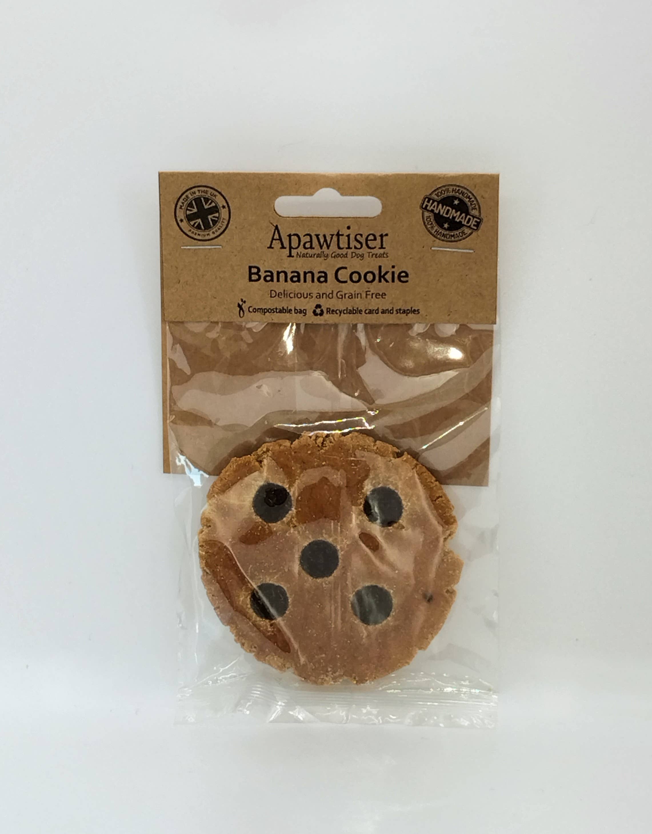 Apawtiser Naturally Good Dog Treats – wholesale Pet treats – Dog – Apawtiser Large Banana Cookie (30g)1