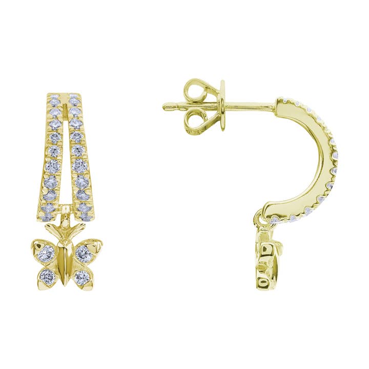 Aros Abrazadores Mariposa Enchanting Flutterfly™ de Vermeil de Oro para venta al por mayor de BLOOMTINE | Earth Angel HQ
