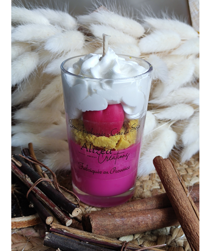 LES CREATIONS D'ALIZEA - Vente Bougies originales - Bougie Verrine Darling Cherry0