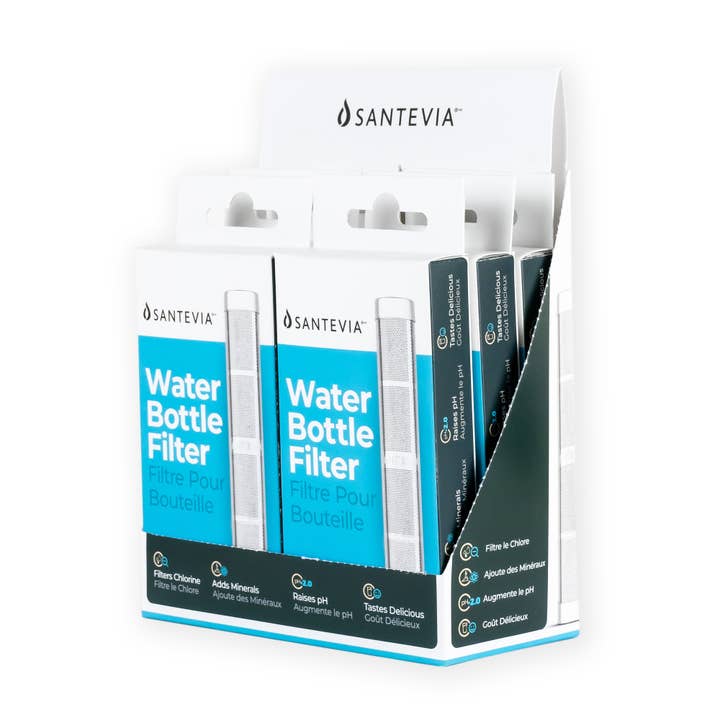 Santevia Water Systems - Wholesale Water Filter - Water Bottle Filter | 6-count Shelf Display1
