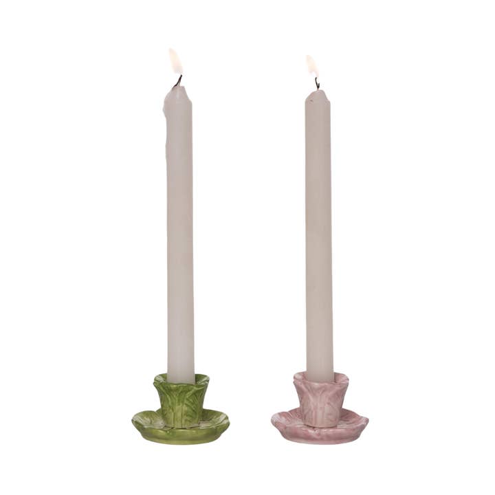 Transpac - Wholesale Candle Holder - SALE Transpac Dol Cabbage C/H Set of 2 Easter Home Décor