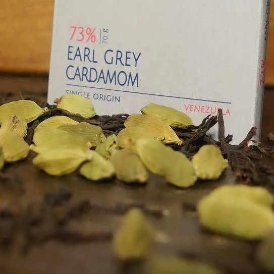 Kaaj Artisan Chocolate - Wholesale Chocolate Bar - Earl Grey Tea & Cardamom
73% Dark3