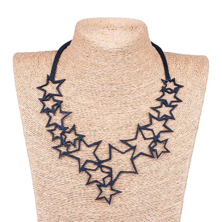 Star Upcycle Inner Tube Necklace for wholesale by paguroupcycle