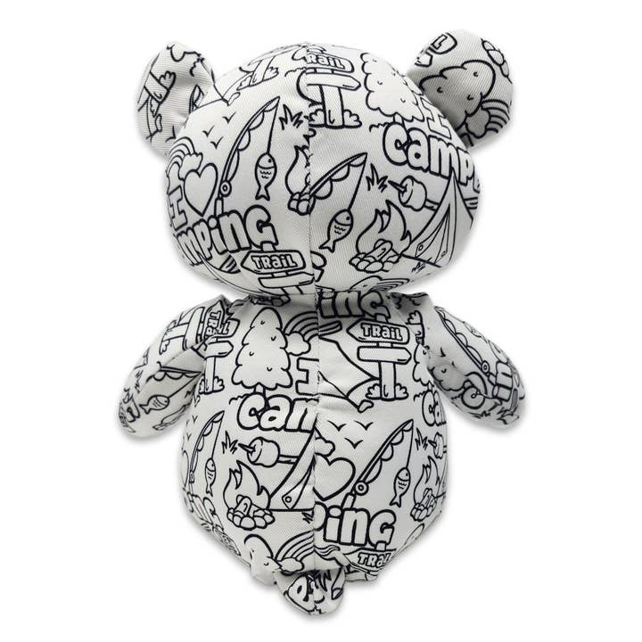 The RGU Group - Wholesale Stuffed/Plush Toy - Kids & Baby - 8.5" I Love Camping Color Me Plush Teddy