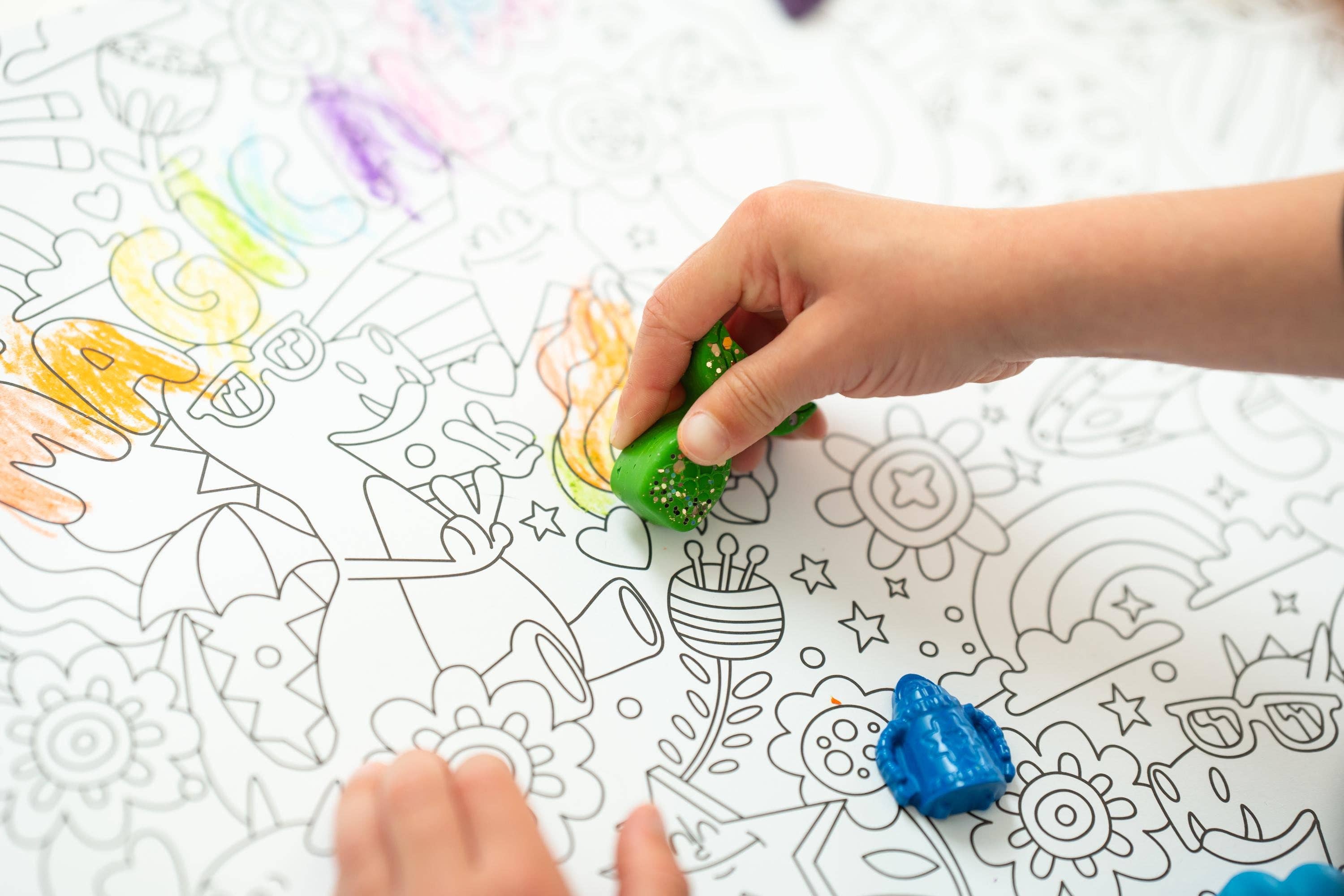 Wonder Hue Crayon Co. - Wholesale Crayons - Kids & Baby - Glitter Mermaid Crayons, Non-Toxic Kids Art Supplies2