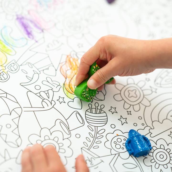 Wonder Hue Crayon Co. - Wholesale Crayons - Kids & Baby - Glitter Mermaid Crayons, Non-Toxic Kids Art Supplies2