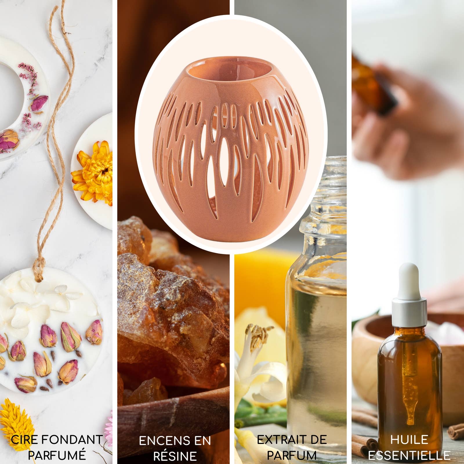 Zen'Arôme - Wholesale Oil Warmer - Ceramic Oval Wax Melter for Scented Wax Melts Terra2