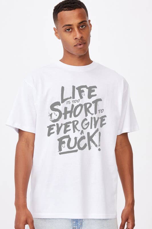 DOTCOM - Wholesale Screen Printed T-Shirt - Men's - Life is Too Short0