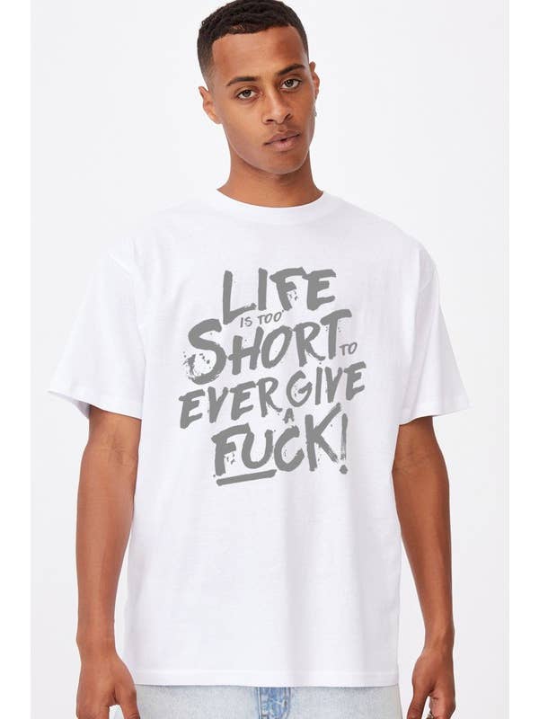 DOTCOM - Wholesale Screen Printed T-Shirt - Men's - Life is Too Short
