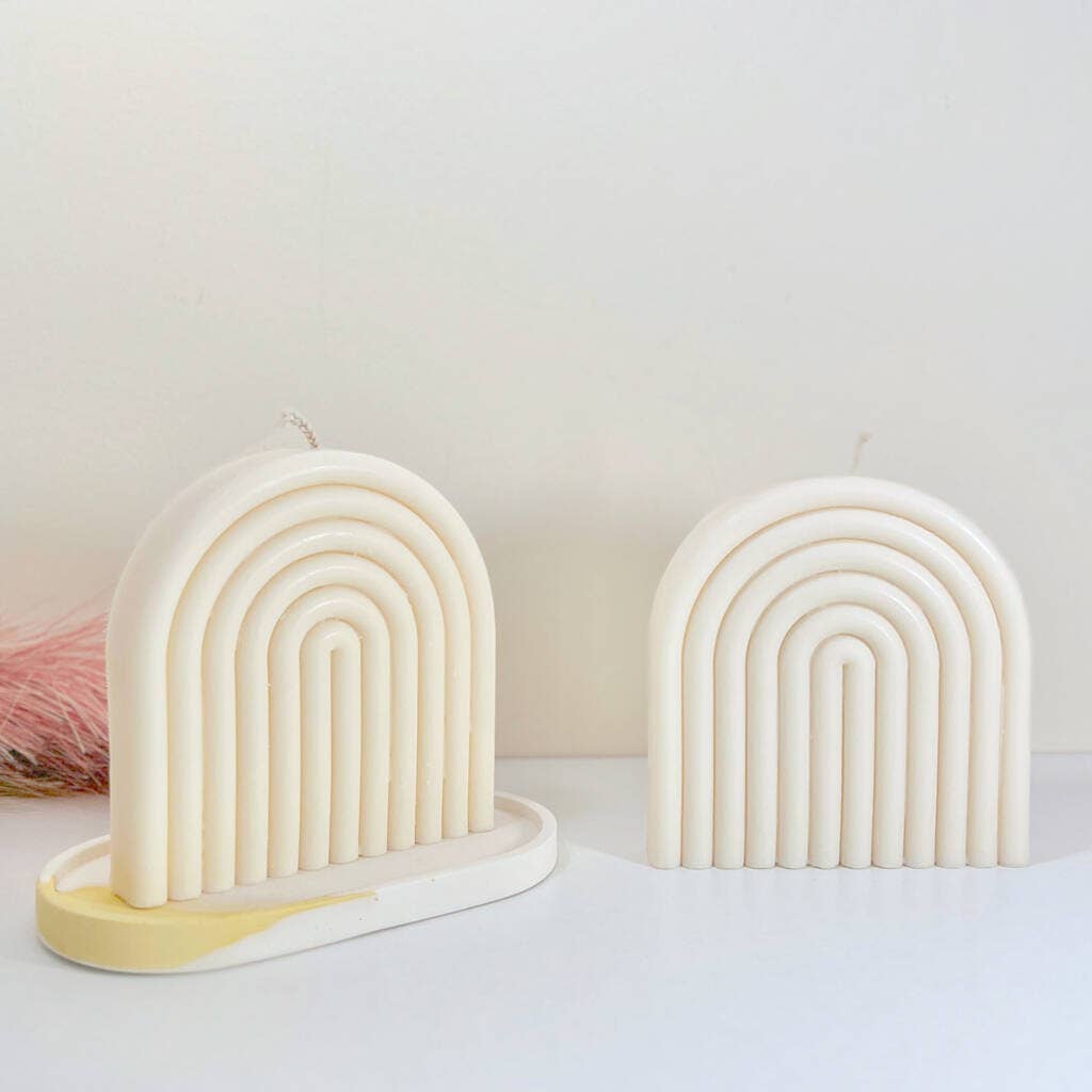 Eli and Things – wholesale Novelty candle – Geometric Rainbow Arch Candle - Minimalist Arch Soy Candle3