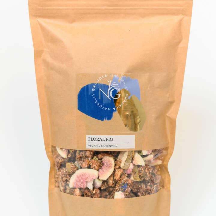 Naturally Granola - Wholesale Breakfast Cereal - Floral Fig Granola 1kg Bag | Nutfree1