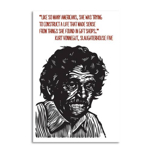 Carte postale Kurt Vonnegut pour la vente par Horse & Hare