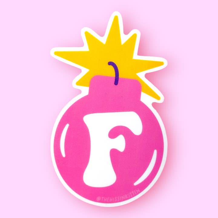 The Hissin' Kitten – Adesivo por atacado – Autocolante F-Bomb