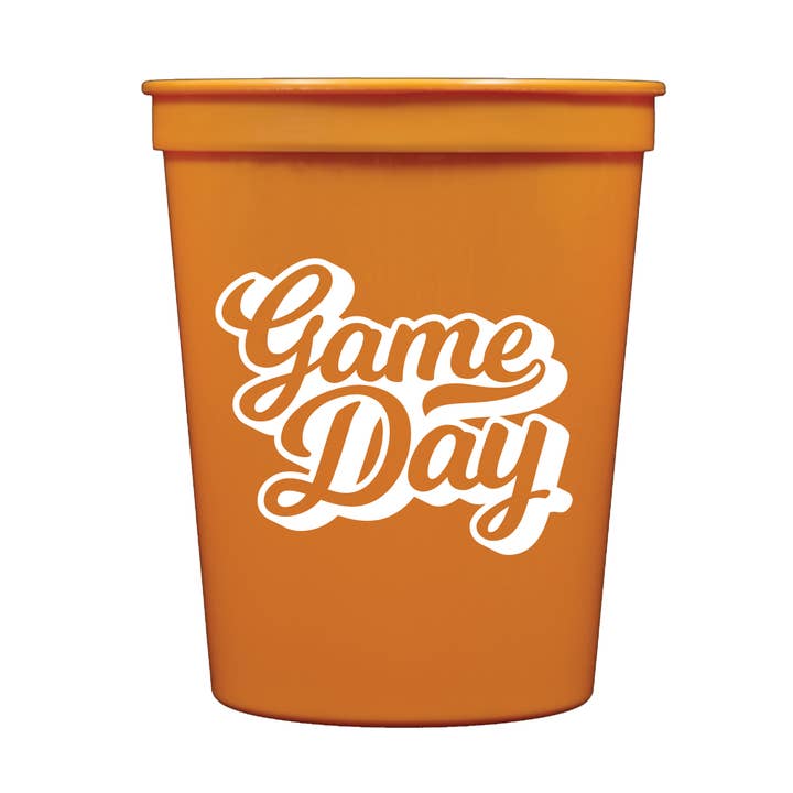 Game Day Stadium Cups Burnt Orange - Set of 6 for wholesale by Victory Lap