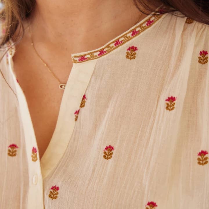 Bonheur du Jour - Wholesale Blouse - Women's - Baho Women's Blouse - Ecru8