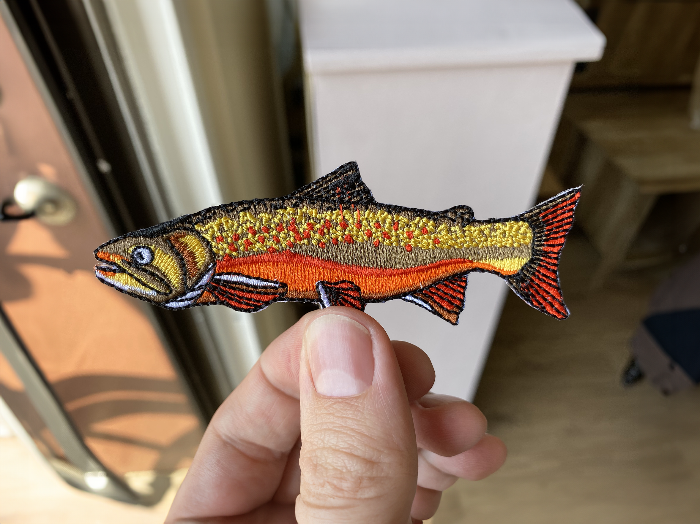 Antler & Fin - Wholesale Patch - Brook Trout Iron-On Patch | Vispatches van hoge kwaliteit1