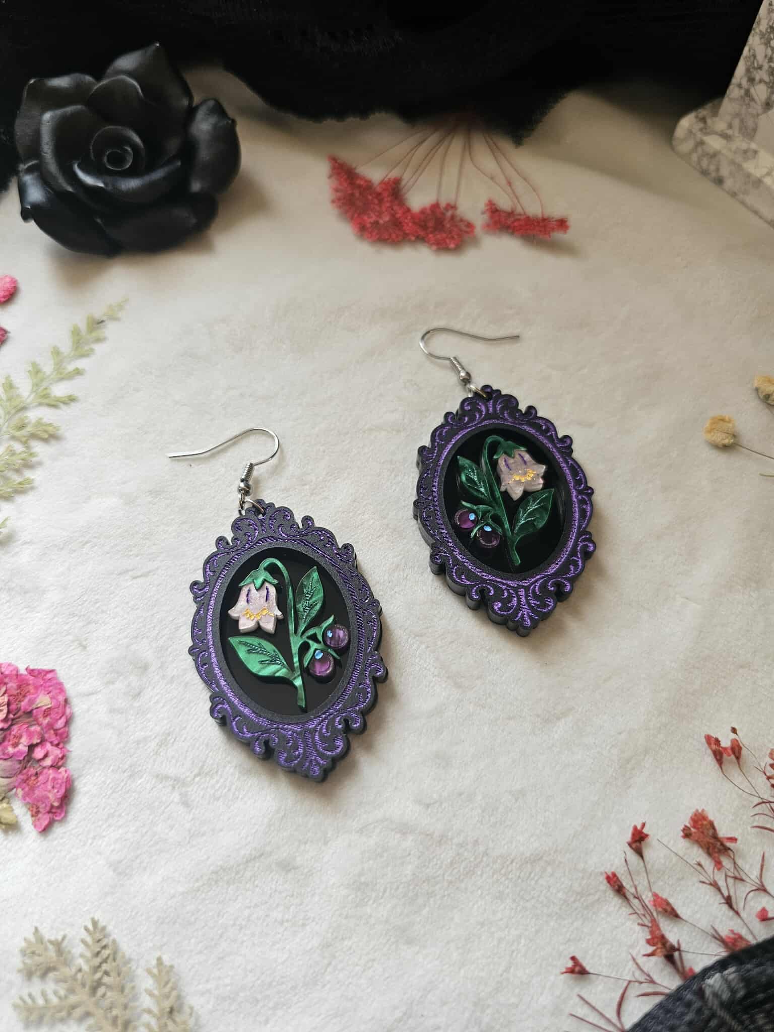 Fallen Pine Studio - Wholesale Dangle Earrings - Framed Nightshade0