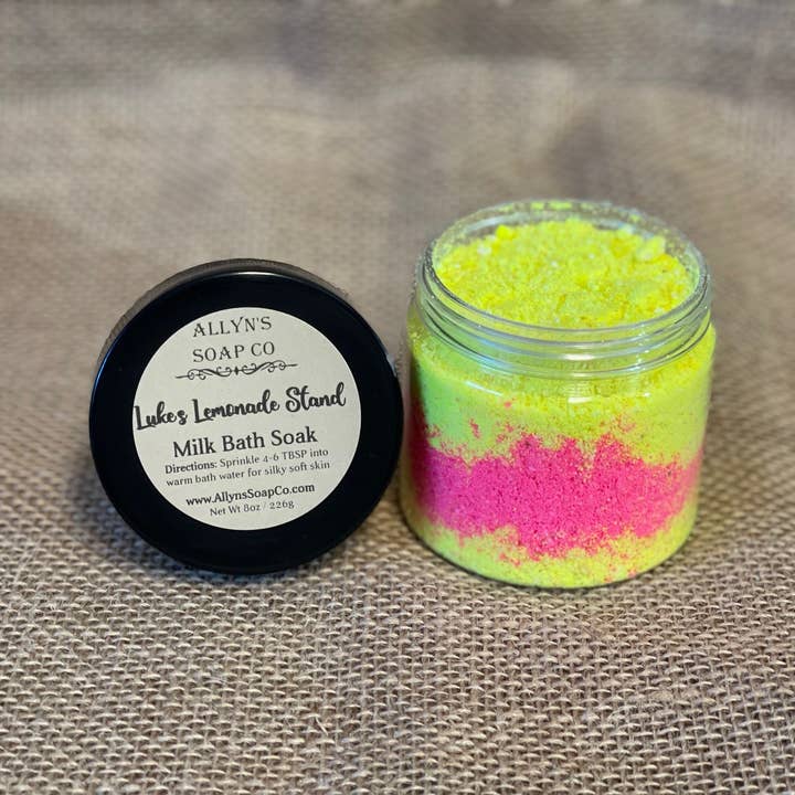 Allyn’s Soap Co. - Wholesale Bath soak/milk - Luke's Lemonade Milk Bath Soak