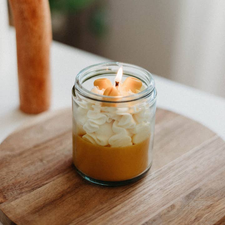 Butterscotch Dessert Inspired Soy Candle for wholesale by CarrCrafts Home and Body
