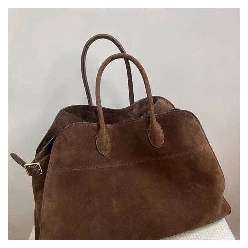 Brown Large Capacity Versatile Single Shoulder Tote Bag for wholesale on Faire0