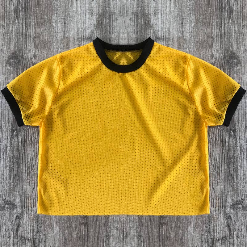OTL Apparel - Wholesale Knit Top - Women's - 6031 - Women's Cropped Mesh Ringer Tee1