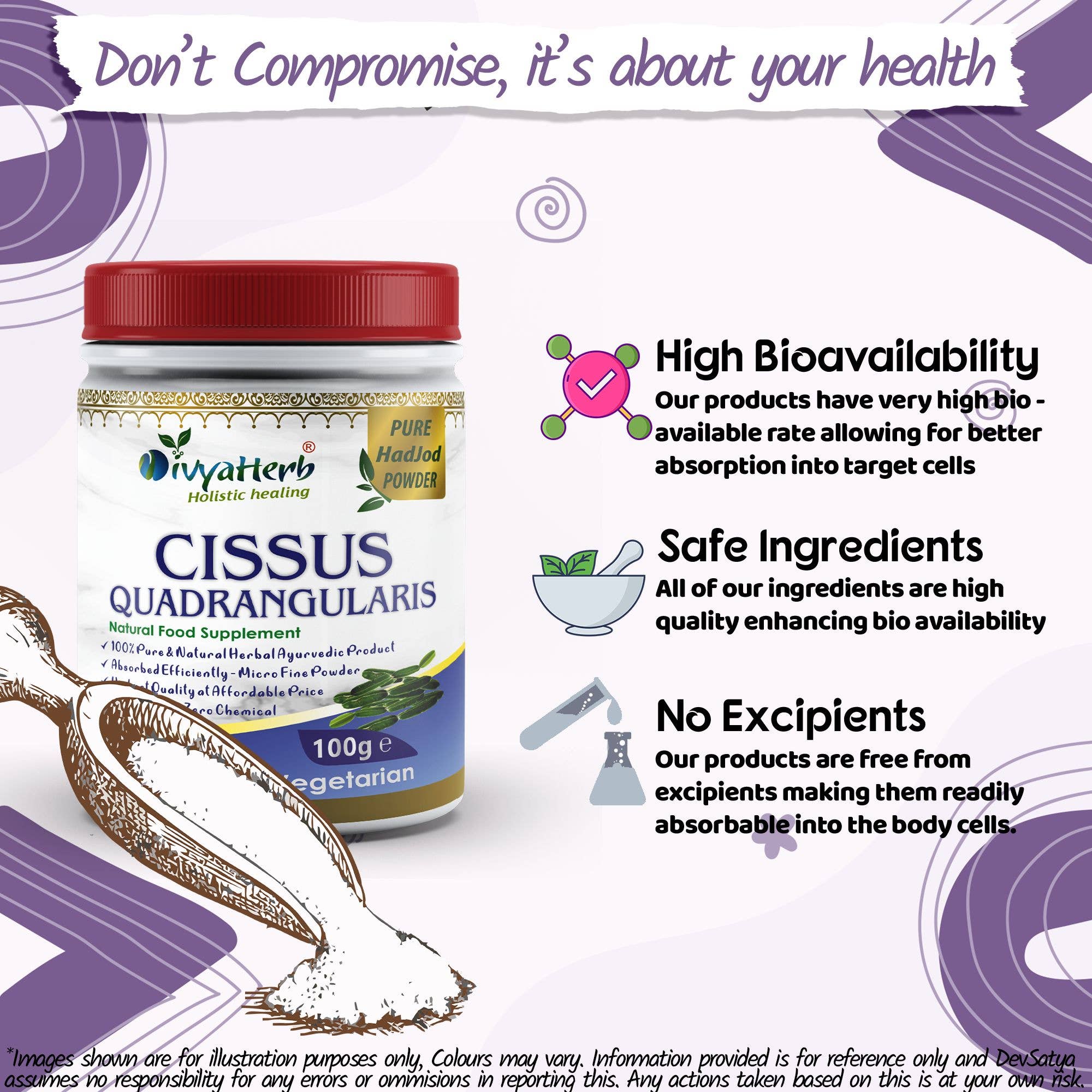 DevSatya Ltd Aushadh, Ayushya, Divyaherb - Wholesale Protein/Superfood Powder - Cissus Quadrangularis Powder6