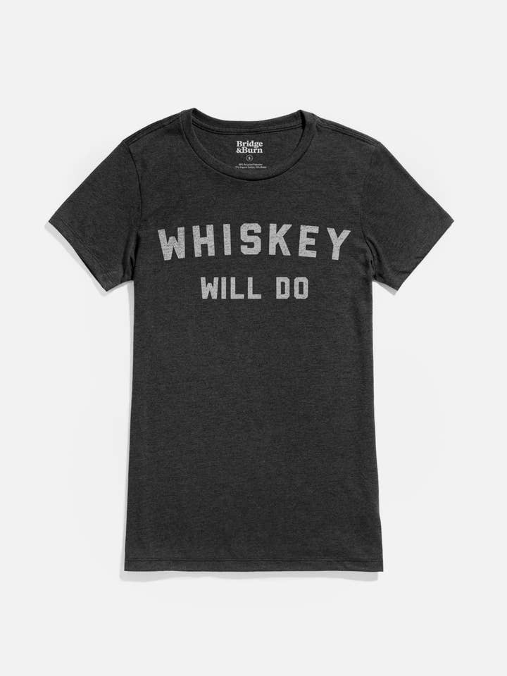 Whisky Mulher Will Do Tee/Preto por atacado de Bridge & Burn